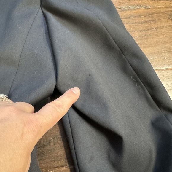 CANALI Mens 3 Button Suit Jacket Lana Wool Blazer Coat Black Mens 44 L FLAWS - Picture 13 of 13